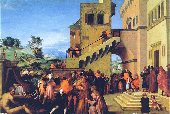 José le cuenta sus sueños al faraón, 1515-1516, Andrea del Sarto, Florencia, Galleria Palatina, Palazzo Pitti