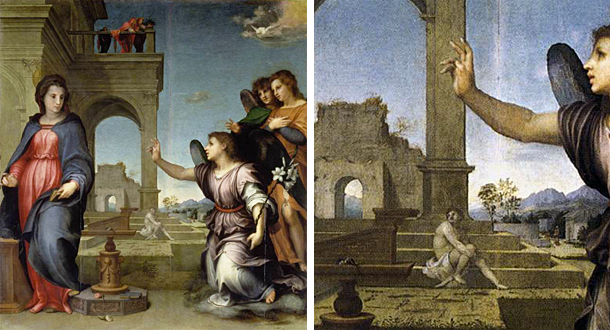 L’Annonciation, 1512-1513, Andrea del Sarto, Florence, Galleria Palatina, Palazzo Pitti)