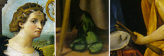 Retablo del Espíritu Santo, 1521, Lorenzo Lotto, detalles