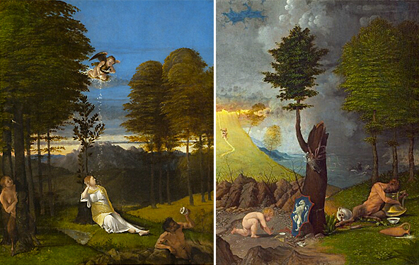 Allégorie de la Chasteté et Allégorie de la Vertu, Lorenzo Lotto