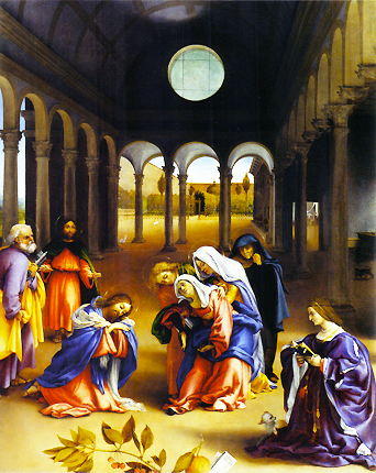 Cristo despidiéndose de su madre, 1521, Lorenzo Lotto