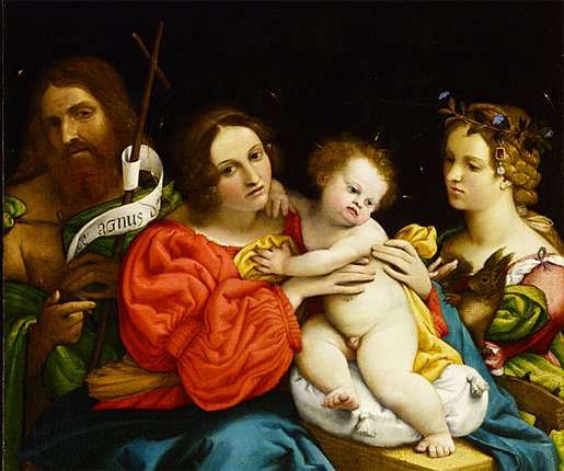 La Virgen y el Niño con santos, 1522, Lorenzo Lotto