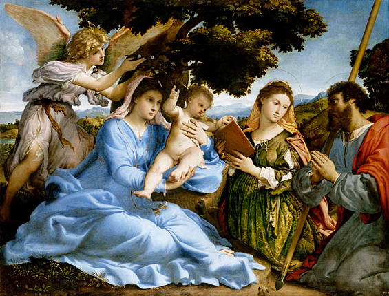 Vierge à l’Enfant avec saints, 1528-1530, Lorenzo Lotto