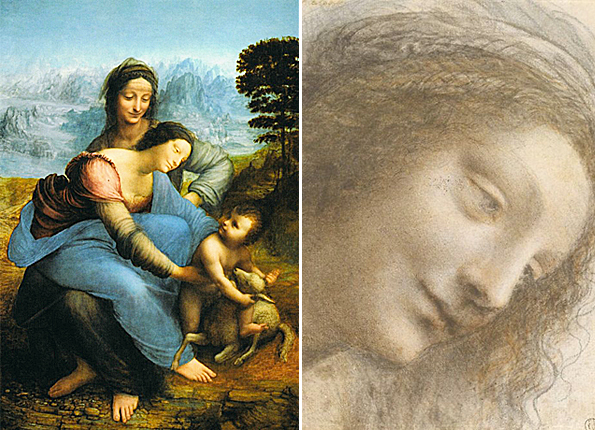 Santa Ana y dibujo, Leonardo da Vinci