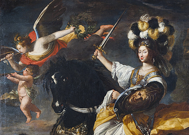 Portrait équestre de Christine de France, 1663, Charles Dauphin, Turin, Castello di Racconigi