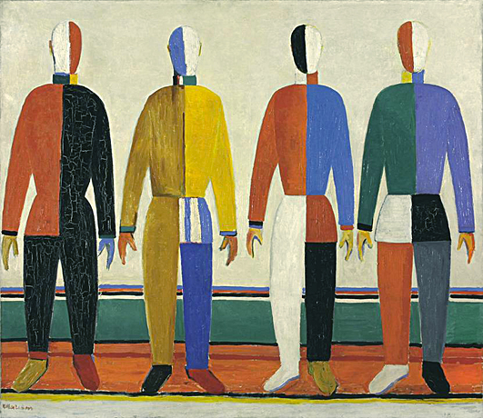 Deportistas, 1930-1931, Kazimir Malevitch, San Petersburgo, Museo Estatal Ruso