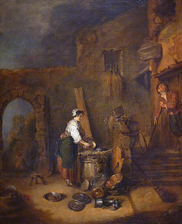 L’Écureuse de cuivres, 1709-1710, Antoine Watteau