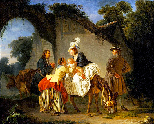 Les adieux à la nourrice, 1776-1777, Étienne Aubry