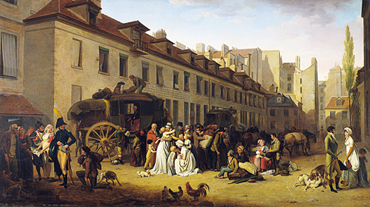 La llegada de una diligencia, 1803, Louis-Léopold Boilly