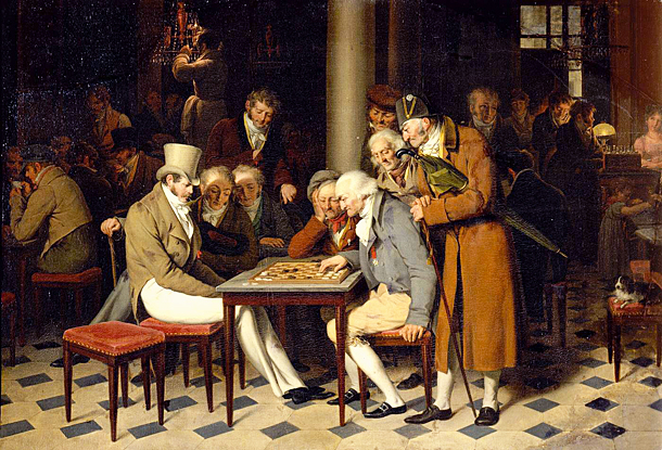 Un juego de damas en el Café Lamblin, Louis-Léopold Boilly