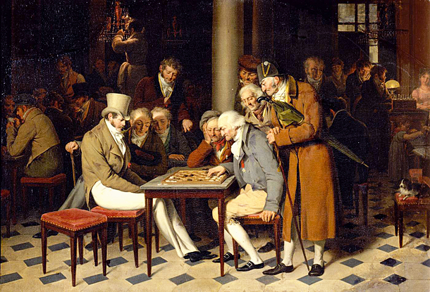 Intérieur d’un café, vers 1824, Louis-Léopold Boilly