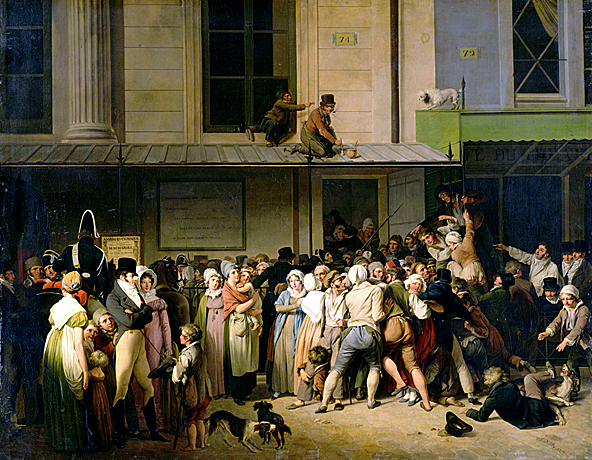 l’Entrée du théâtre de l’Ambigu comique, 1819, Louis-Léopold Boilly