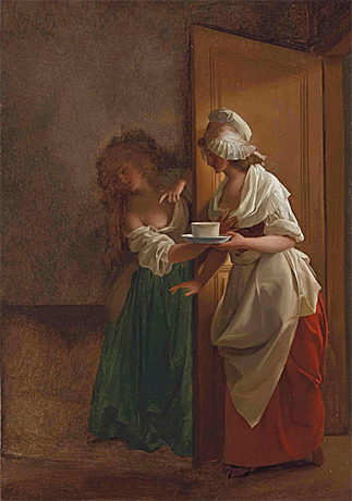 La tasse de chocolat, vers 1793, Louis-Léopold Boilly