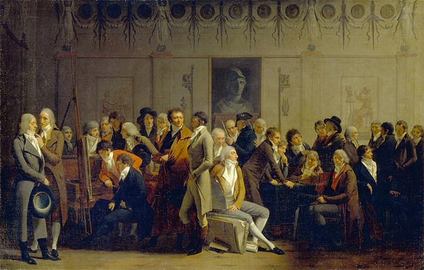 Réunion d’artistes dans l’atelier d’Isabey, 1798, Boilly