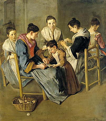 Femmes qui travaillent, vers 1720-1725, Giacomo Ceruti