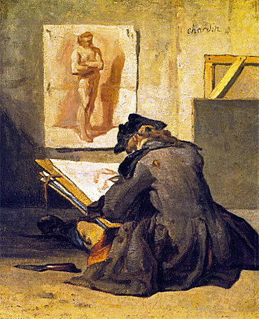 El joven dibujante, c. 1759, Chardin