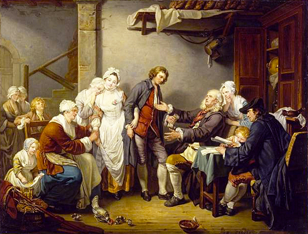 L’accordée de village, 1761, Jean-Baptiste Greuze