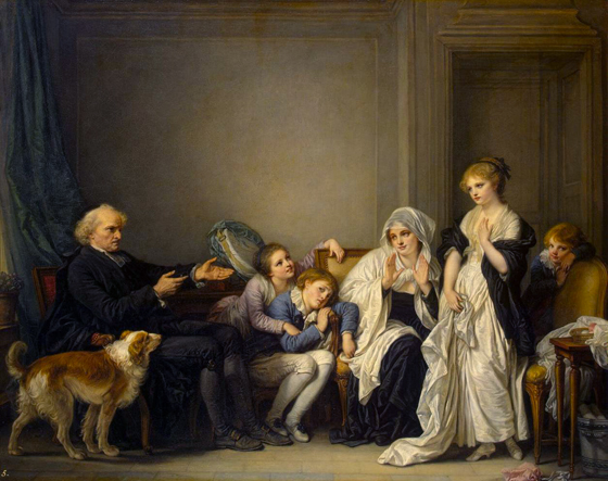 La Veuve et son prêtre, Jean-Baptiste Greuze