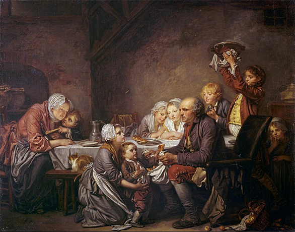 El roscón de Reyes, 1744, Jean-Baptiste Greuze