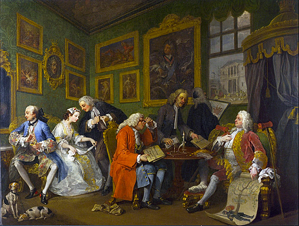 Le Mariage à la mode : Le Contrat de mariage, William Hogarth