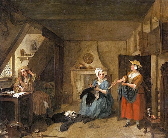 Le poète dans la détresse, 1729-1736, William Hogarth, Birmingham Museum & Art Gallery