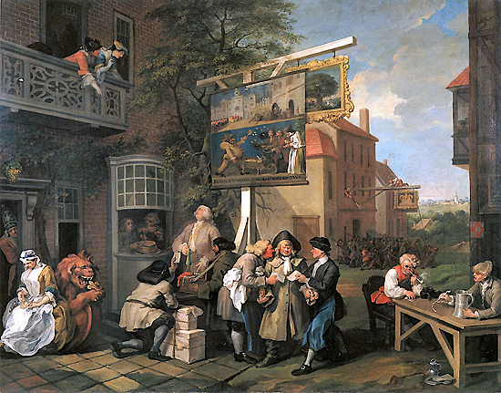 La Brigue des votes, Quatre images d’une élection, 1754, William Hogarth, Londres, Sir John Soane’s Museum
