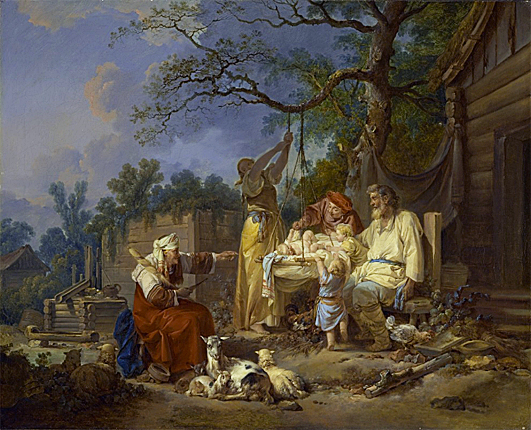 La cuna rusa, 1765, Jean-Baptiste Le Prince, Los Ángeles, Getty Center