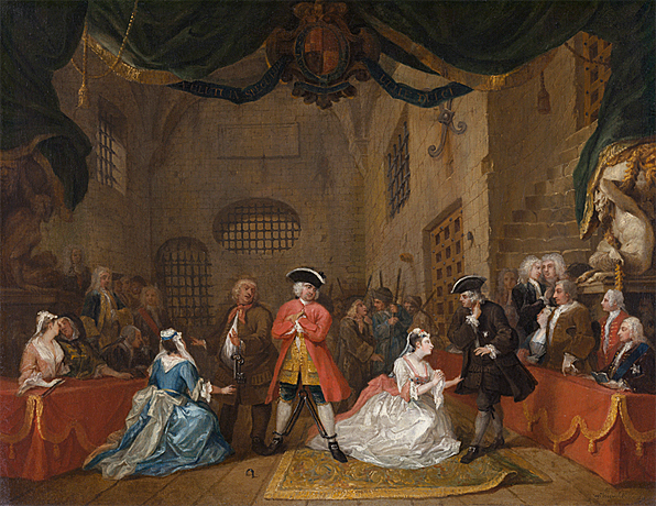 La ópera del mendigo, 1730, William Hogarth