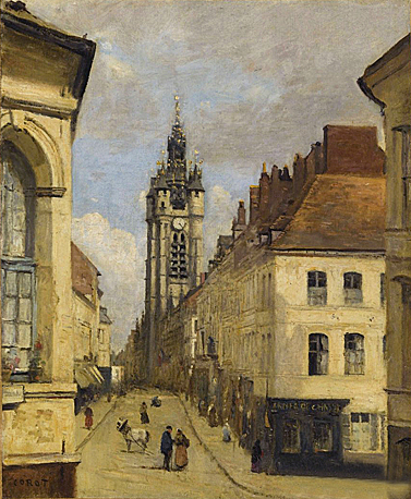 Camille Corot, El campanario de Douai, 1871