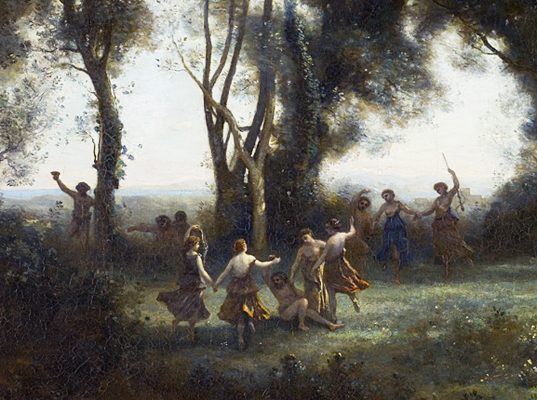 Camille Corot, Une matinée, danse des nymphes, détail, 1850-1851, Paris, musée d’Orsay