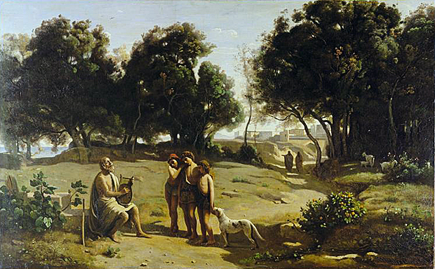 Camille Corot, Homero y los pastores, Salón de 1845