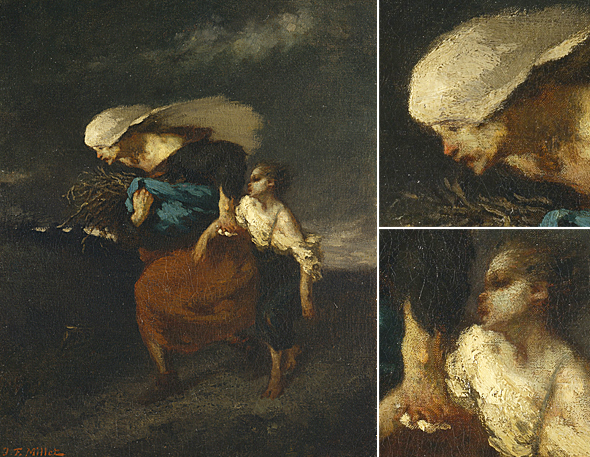 Jean-François Millet, Al abrigo de la tormenta, c. 1846, óleo sobre lienzo, 46.4 x 38.1, Nueva York, Metropolitan Museum of Art