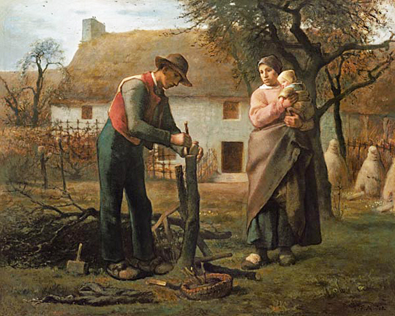 Paysan greffant un arbre, dit Le Greffeur, 1855, Jean-François Millet