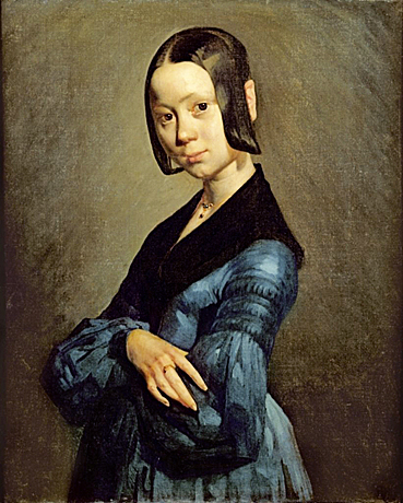 Jean-François Millet, Pauline Ono en robe bleue