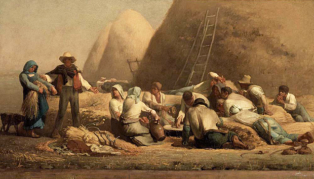 Le Repos des moissonneurs ou Ruth et Booz, Salon 1853, Jean-François Millet