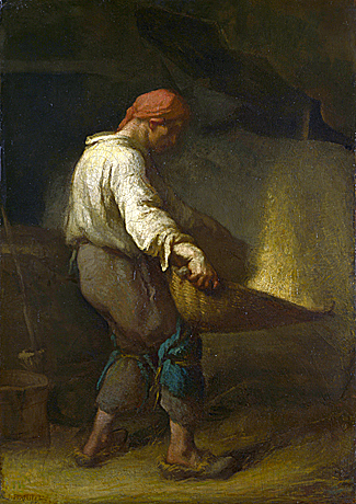 Jean-François Millet, El aventador 1848