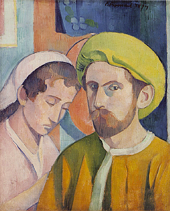 Autorretrato con turbante amarillo, Émile Bernard