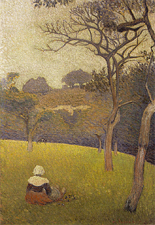 Émile Bernard, Bretona sentada o Paisaje bretón