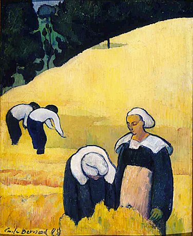 Emile Bernard, La Moisson d’un champ de blé