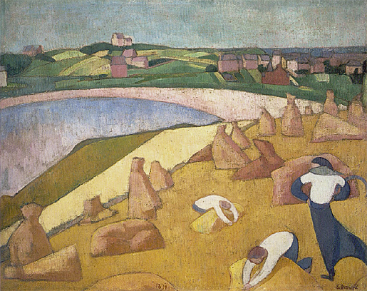 Emile Bernard, Moisson au bord de la mer