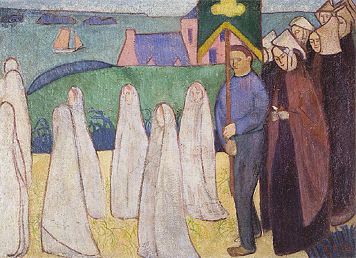 Emile Bernard, Procession à Saint-Briac