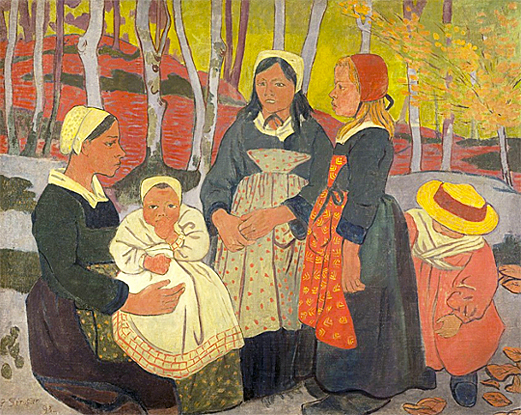 Paul Sérusier, Bretonas en el bosque de Huelgoat