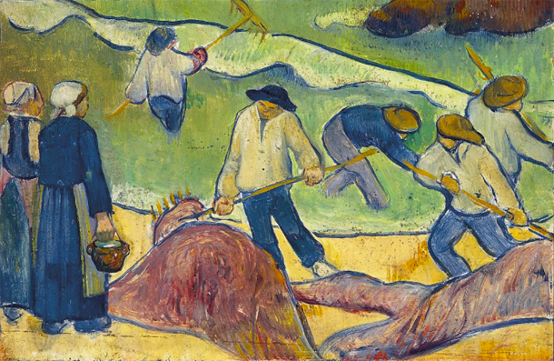 Paisaje con recolectores de algas, 1889, Paul Sérusier