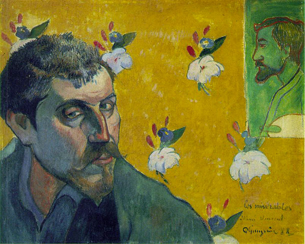 Paul Gauguin, Autoportrait avec portrait de Bernard (Les misérables), 1888, Amsterdam, Rijksmuseum