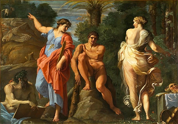 Hércules entre el Vicio y la Virtud, 1596, Annibale Carracci, Nápoles, Museo di Capodimonte