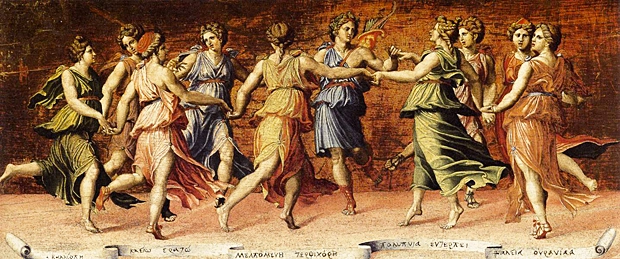 Apolo y las Musas, 1514-1523, Baldassarre Peruzzi, Florencia, Galería Palatina, Palazzo Pitti