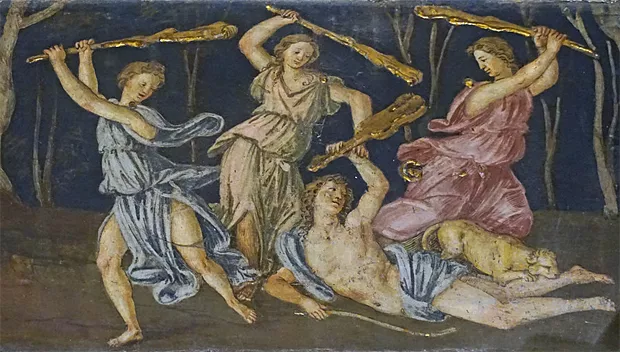 La muerte de Orfeo, 1505, Baldassarre Peruzzi, Roma, villa Farnesina