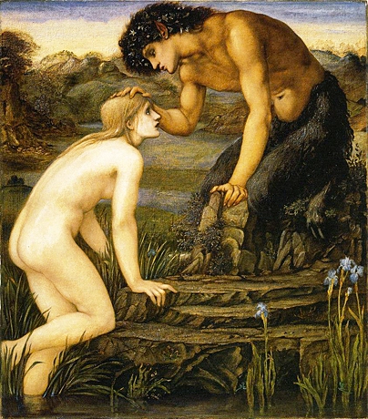 Pan et Psyché, 1886-1887, Edward Burne-Jones, Melbourne, National Gallery of Victoria