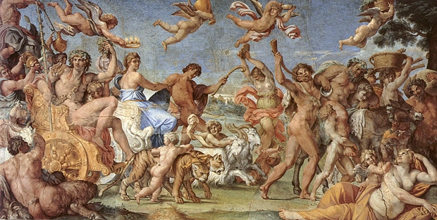 Le Triomphe de Bacchus, 1597-1602, Annibal Carrache, Rome, Palazzo Farnese