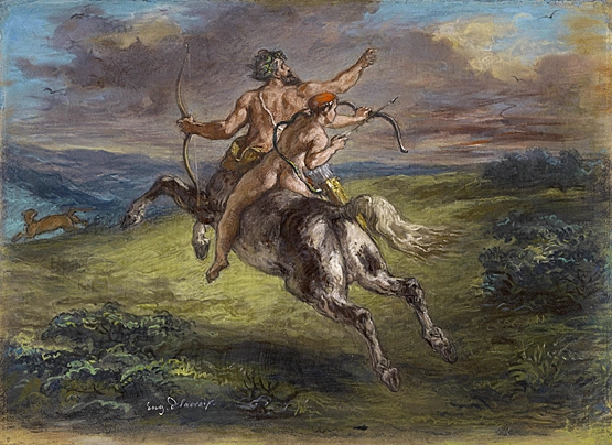 L’Éducation d’Achille, vers 1862, Eugène Delacroix, Los Angeles, J. Paul Getty Museum